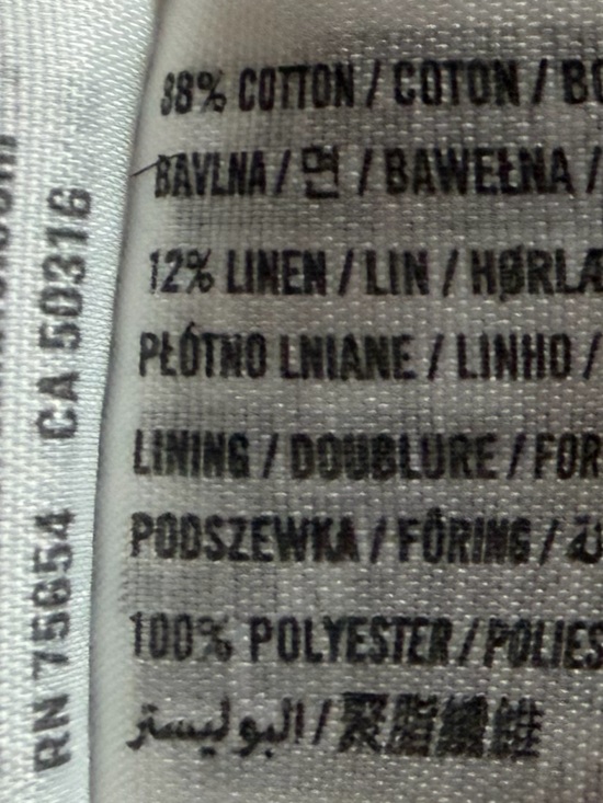 Hollister Navy and White Striped Off-Shoulder Cotton/Linen Dress. Size Large - Picture 4 of 7